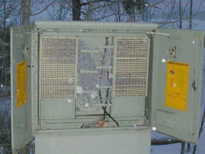 interior of cross-connect box